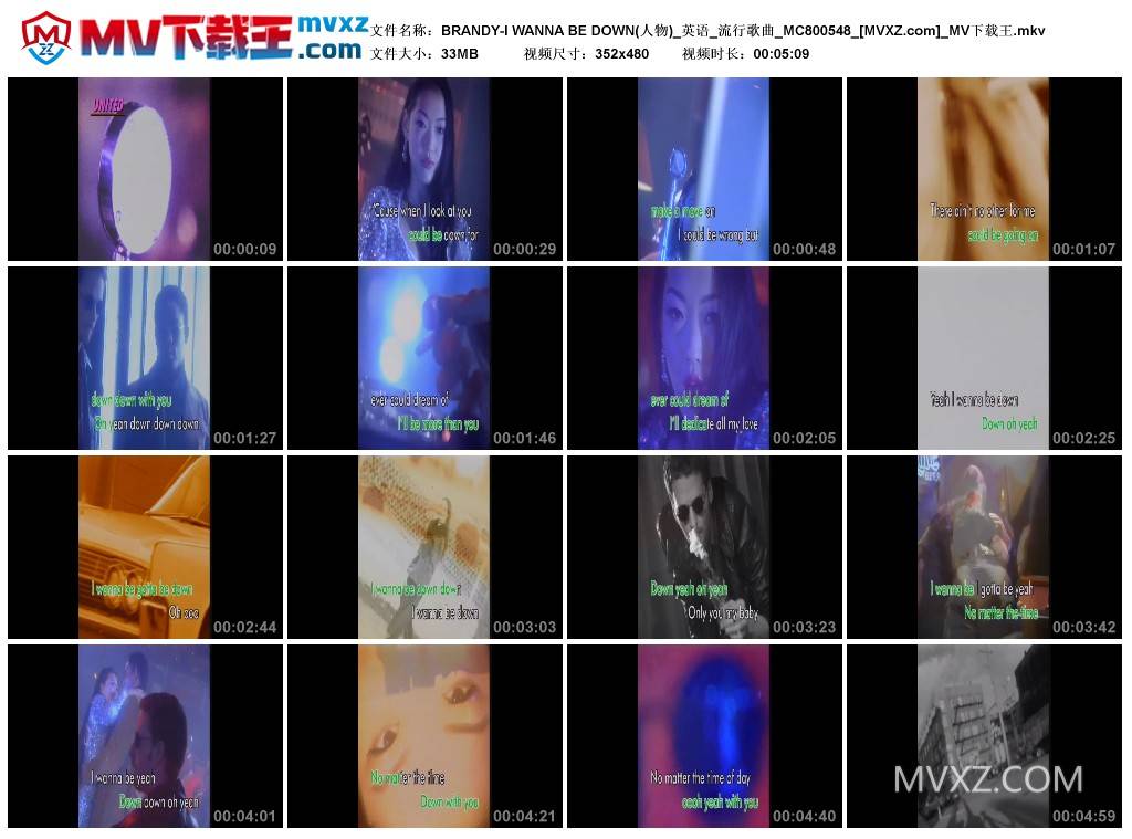 BRANDY-I WANNA BE DOWN(人物)_英语_流行歌曲_MC800548